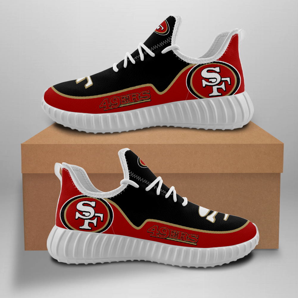 Men's San Francisco 49ers Mesh Knit Sneakers/Shoes 003
